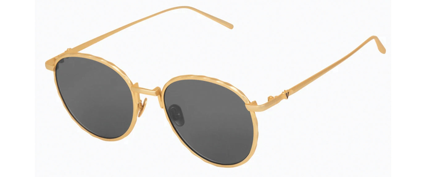 BRUSHED GOLD TITANIUM-BLACK LENS--2