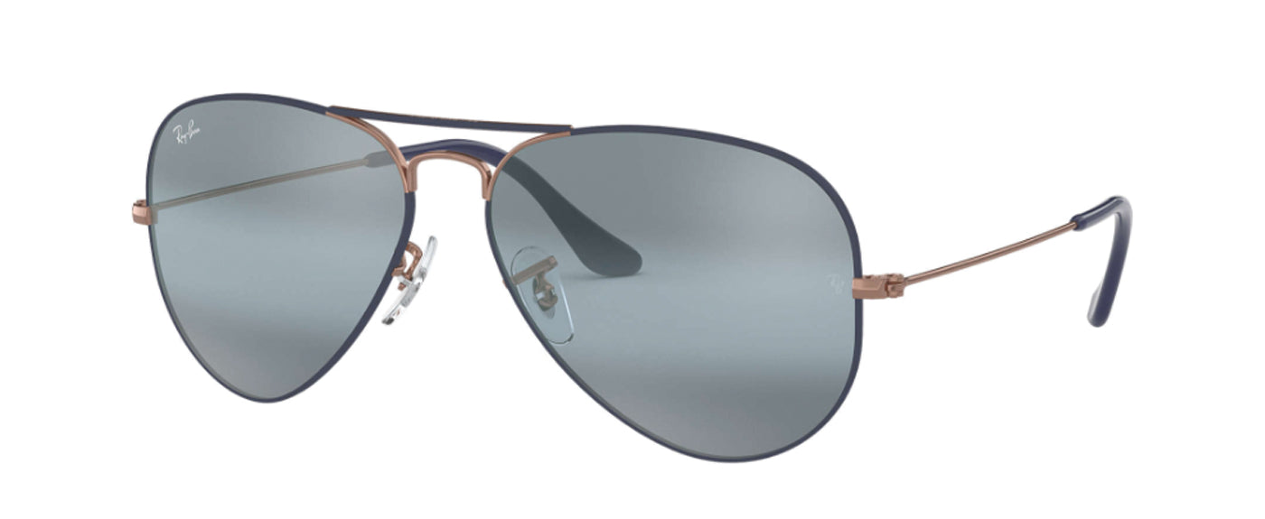 DARK BLUE- BRONZE COPPER-BLUE GRADIENT MIRROR--4