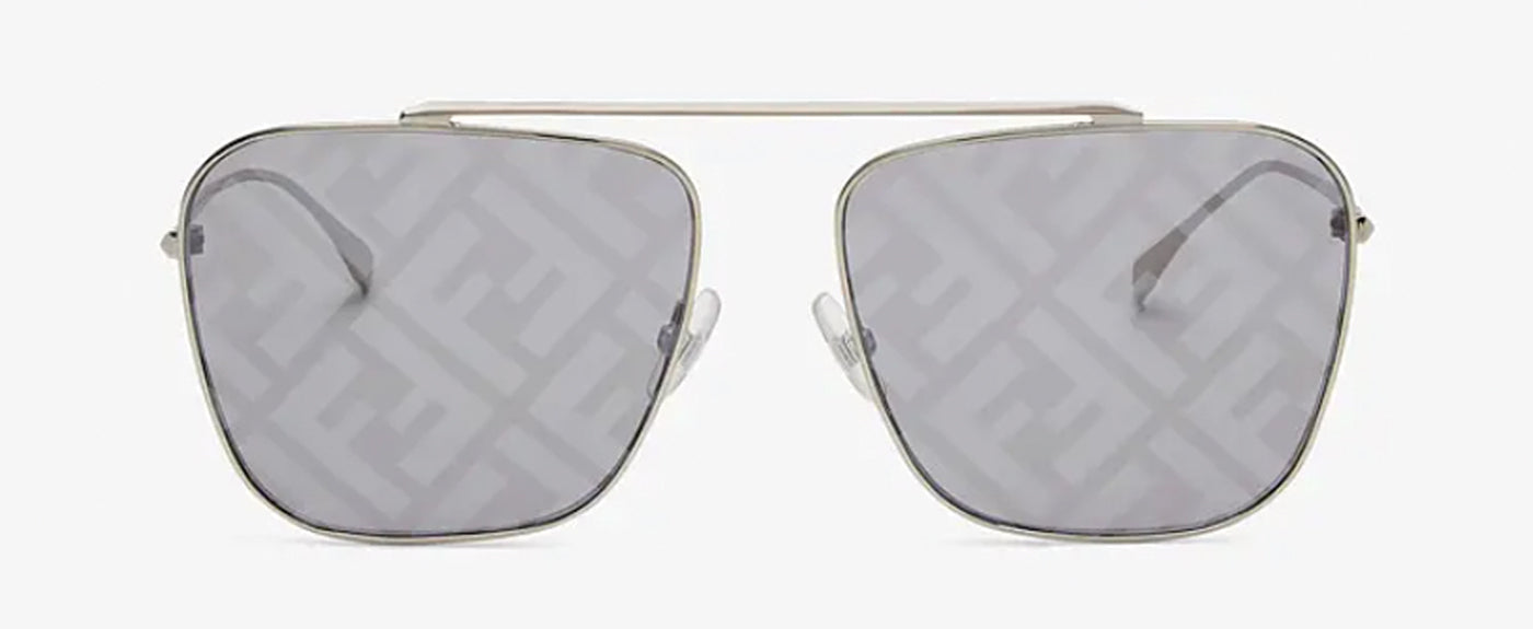 Metal sunglasses with FF logo-Grey--1
