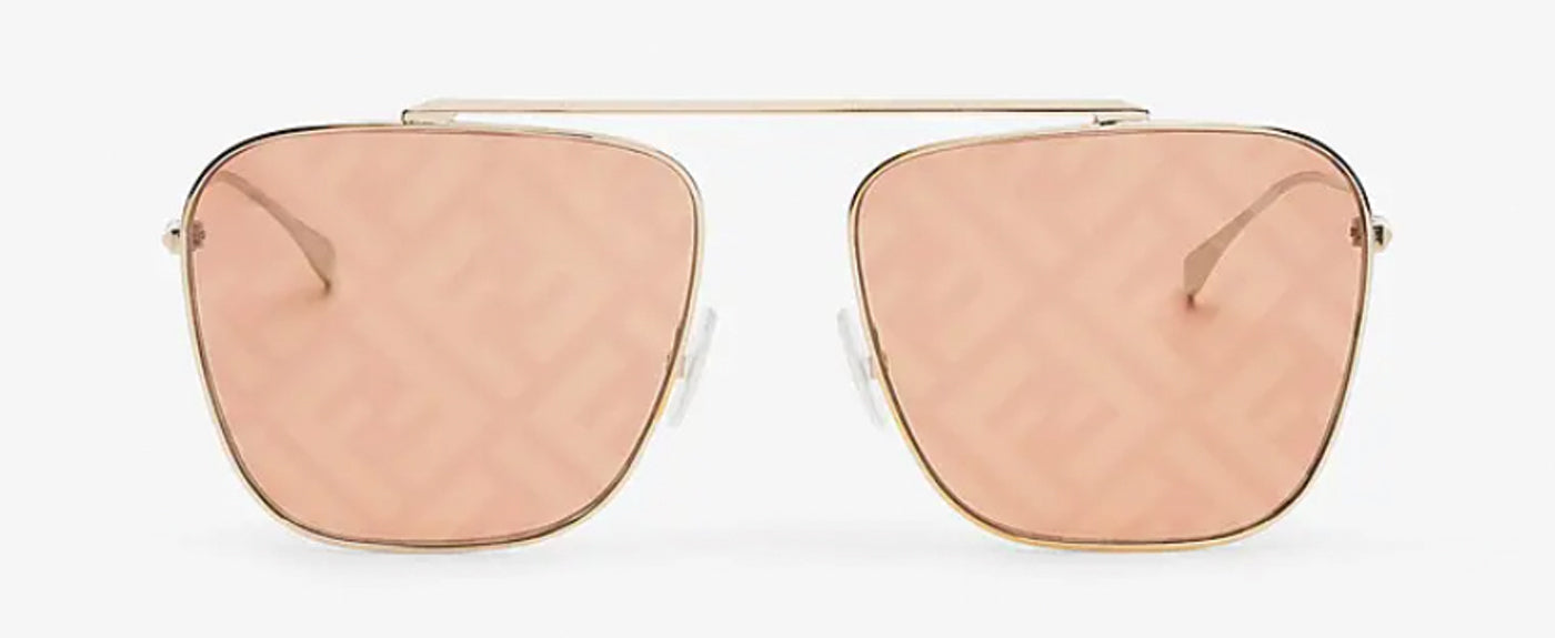Metal sunglasses with FF logo-Orange--5