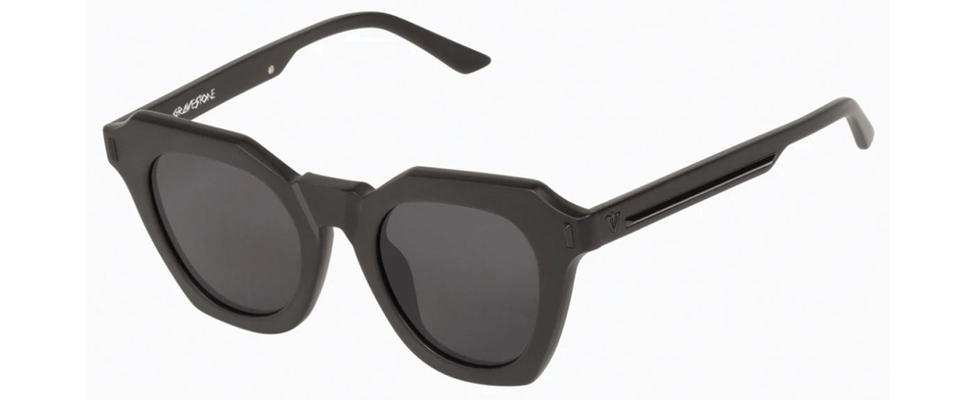 Matte Black w Gloss Black Metal Trim - Black Lens--2