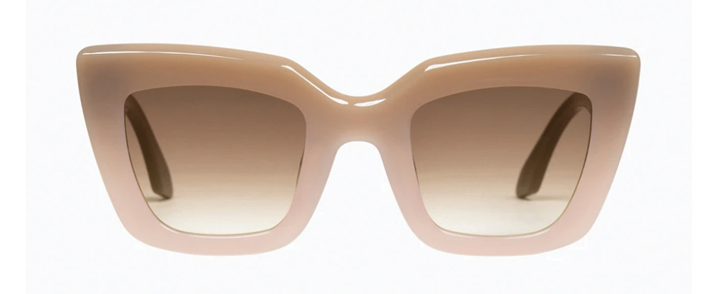 TOFFEE FADE TO IVORY-BROWN GRADIENT LENS