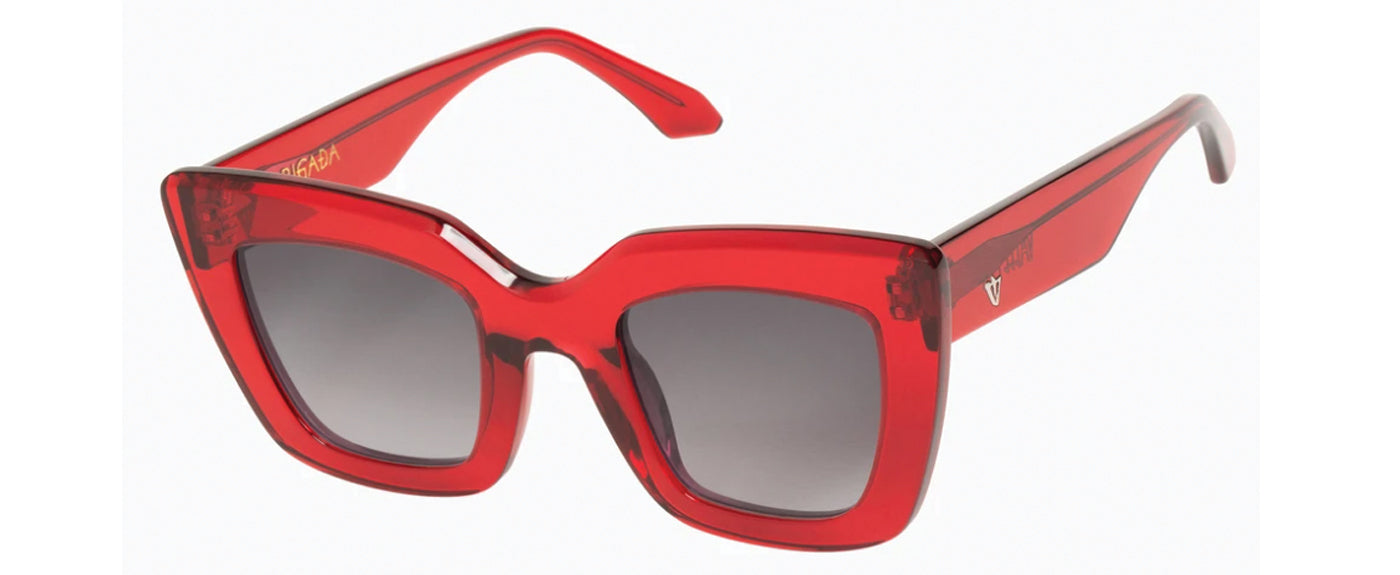 TRANSPARENT RED-BLACK GRADIENT LENS--12