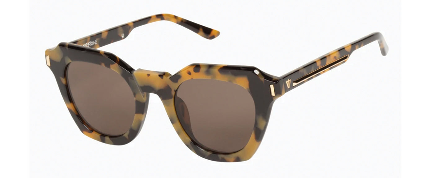 Yellow Tort w Gold Metal Trim - Brown Lens--4