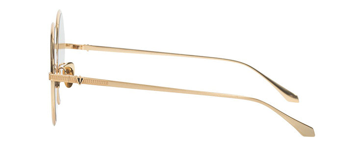 Brushed Gold Titanium Brown Gradient Lens--2