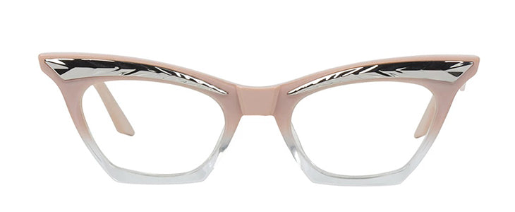 Dusty Pink to Clear w. Silver Metal Trim--3