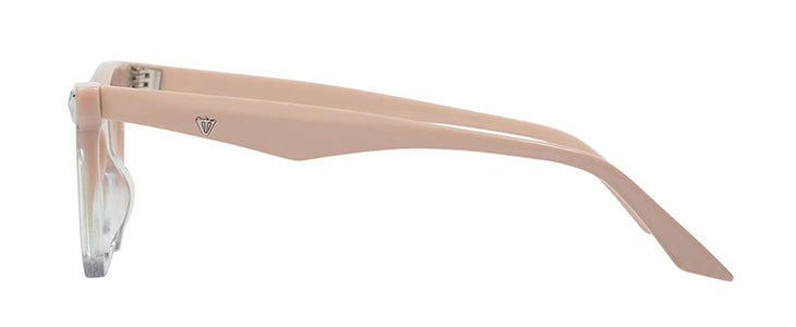 Dusty Pink to Clear w. Silver Metal Trim--4