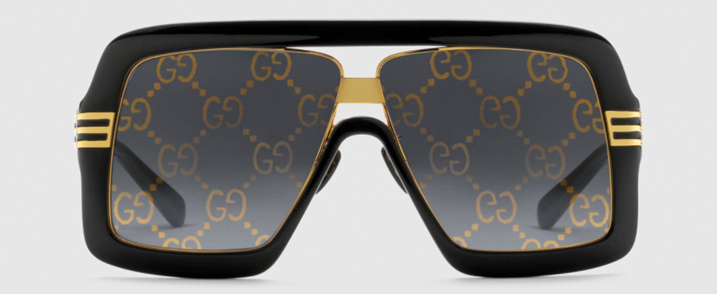 BLACK AND GOLD W GG MOTIF