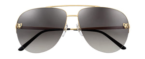 METAL SMOOTH GOLDEN FINISH GRAY GRADIENT LENSES