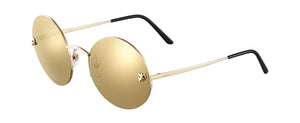 GOLDEN METAL SMOOTH CHAMPAGNE GOLDEN FINISH GOLDEN MIRROR LENSES.