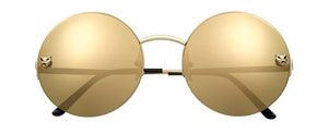 GOLDEN METAL SMOOTH CHAMPAGNE GOLDEN FINISH GOLDEN MIRROR LENSES.