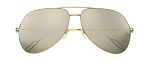 CHAMPAGNE GOLDEN-FINISH METAL YELLOW GOLD PLATED LENSES