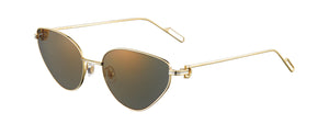 SMOOTH CHAMPAGNE GOLDEN-FINISH METAL GRAY LENSES WITH GOLDEN FLASH