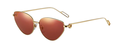 SMOOTH CHAMPAGNE GOLDEN-FINISH METAL CYCLAMEN LENSES WITH GOLDEN FLASH