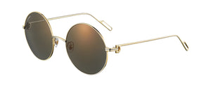 SMOOTH CHAMPAGNE GOLDEN-FINISH METAL GRAY LENSES WITH GOLDEN FLASH