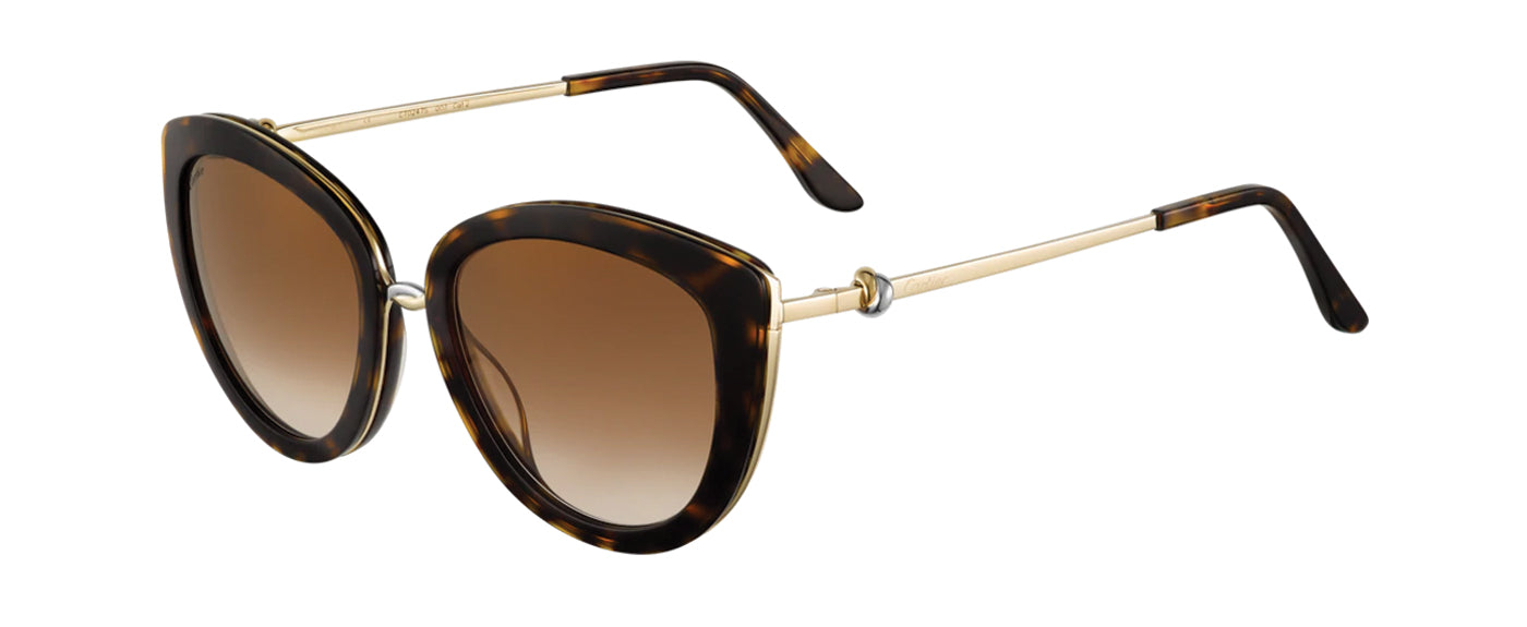 COMBINED TORTOISESHELL COMPOSITE SMOOTH GOLDEN-FINISH AND PLATINUM-FINISH METAL BROWN LENSES WITH GOLDEN FLASH