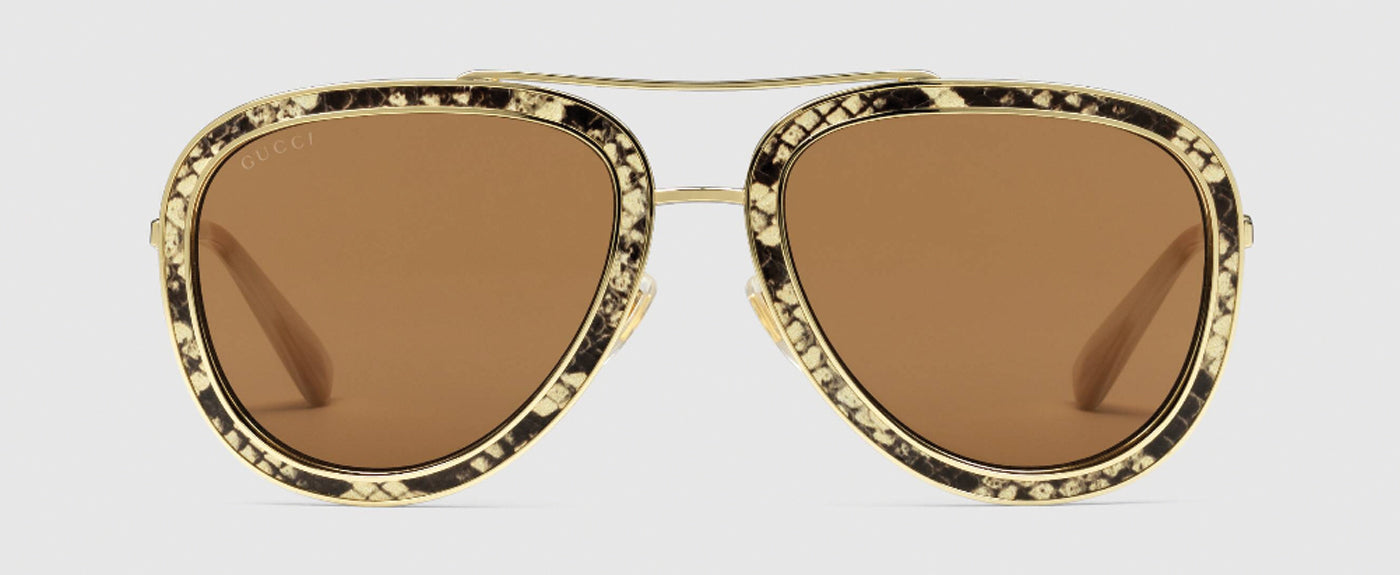 GOLD METAL AND LEATHER