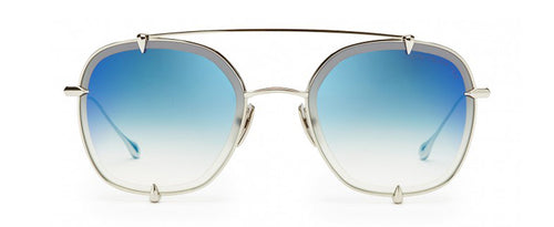 Silver Grey Gradient Blue Mirror