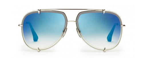 Silver Grey Gradient Blue Mirror